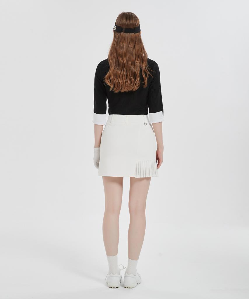 E.PARCA Pleated Point H-Line Skirt
