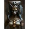 Stampe Poster Antiche Egizie di Bastet per Soggiorno Decorazioni per la Casa Mitologia Egizia Bastet Dea Gatto Pittura su Tela Arte da Parete