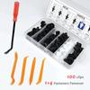 100PCS Universal Bumper Retaining Clip, Automotive Plastic Fastener Push Retainer Kit, Automotive Boxed Buckle Combination Kit