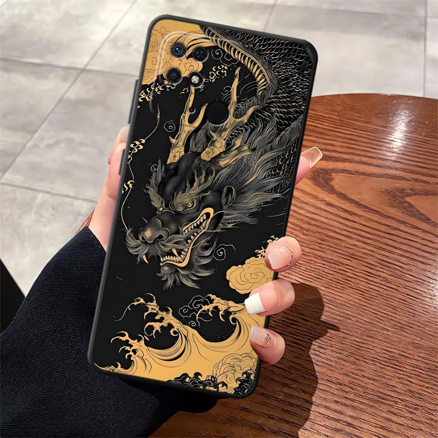 Case for Xiaomi Redmi A4 K40 K80 Pro 12C 13C A3 A5 10 9 A1 A2 Plus 14C Funda Phone Cover Dragon Totem