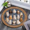 Cats Round Area Rug,Carpet Rug for Living Room Bedroom Sofa Playroom Decor,Non-slip Floor Mat