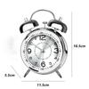 Modern Metal Alarm Desk Clock Silent Mechanical Desk Clock Living Room Decor Table Clocks Creative Table Clocks with Night Light