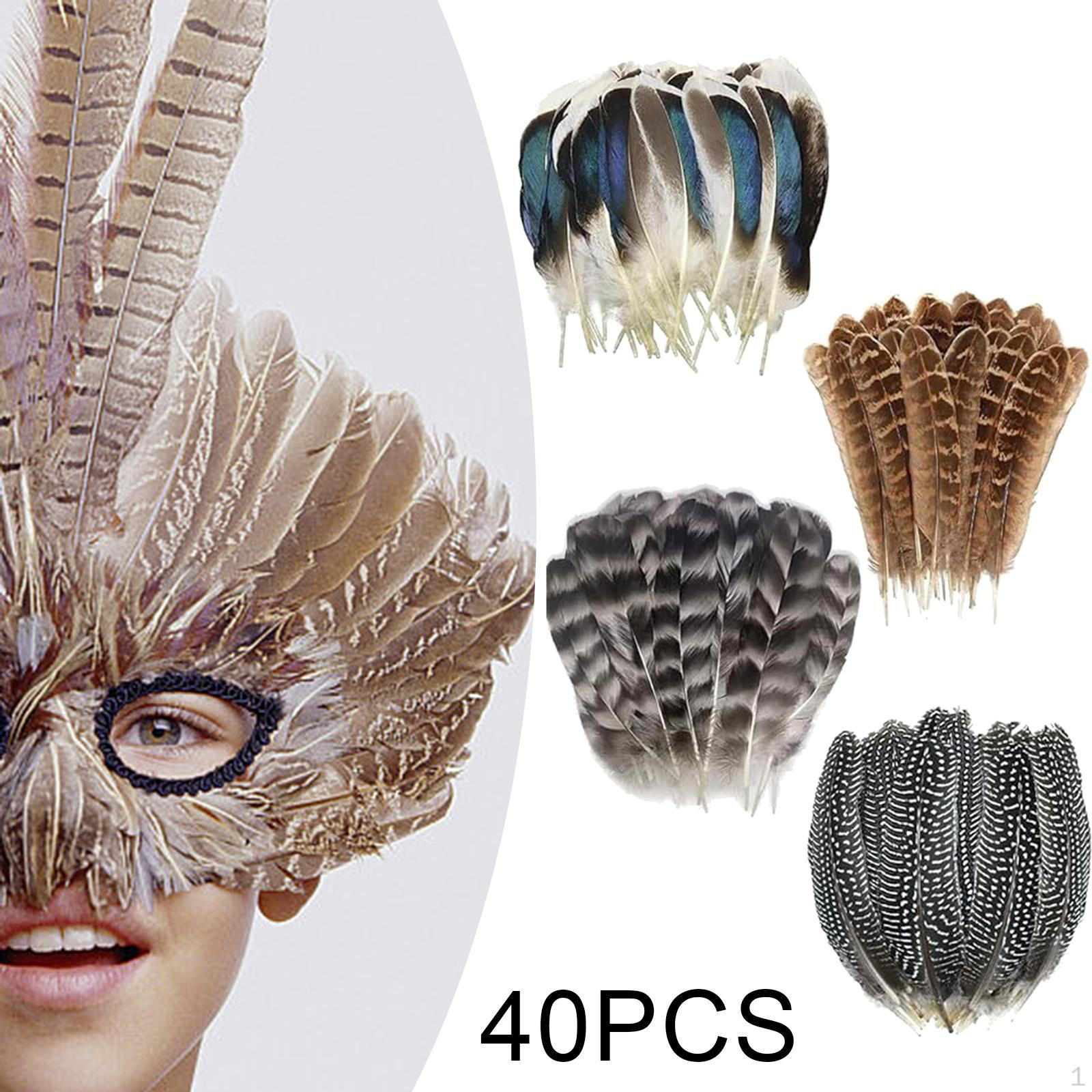 

Изделия ручной работы Перья Искусственные перья Декоративные художественные принадлежности Орнамент Красочные изделия ручной работы 40pcs