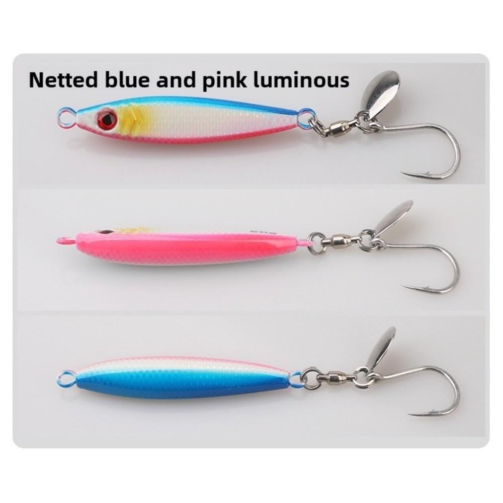 30g/40g Cast Metal Jig Spinnerhook Jigging Lure Boat Fishing Lure  Saltwater Fishing