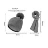 Autumn Winter Knitted Hat Scarf Two-Piece Set Women's Velvet Wool Hat Warm Pullover Hat Long Scarf Set