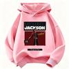 Kinderkleding Warme Kinder Hoodie Herfst/Winter 2026 Michael Jackson Print Unisex Hoodie Sweatshirt Retro Popicoon Grafisch Topje