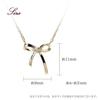 Ribbon Necklace Diamond Pink Gold April Birthstone 10K Gold [Shinyo] Women's