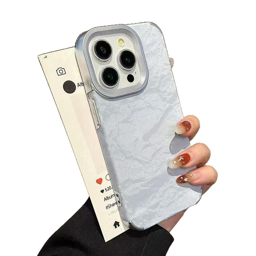 Snow Mountain Pattern Leather Material Mobile Phone Case for Apple 17PROMAX Skin Feel Soft Cover Matte Creative Leather Case