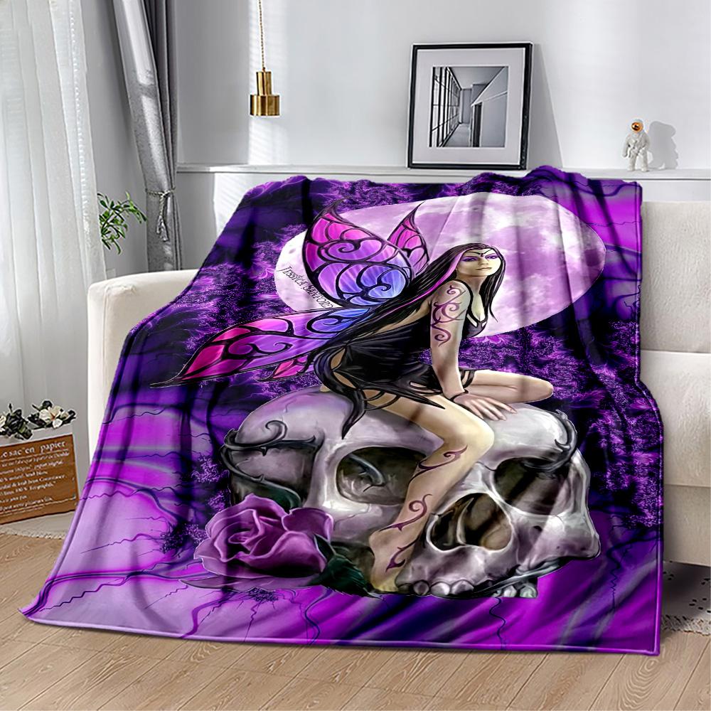 Gothic Style Blanket Warmthful Decor Perfect for Livingroom Seaside Picnics Four Seasons Multipurpose Modern Perfect Gift for Relatives and Friends