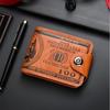 Vintage 100 US Dollar Pattern Men's Wallets Hasp Zipper Card Holder Multi-Functional Coin Purse Daily Use