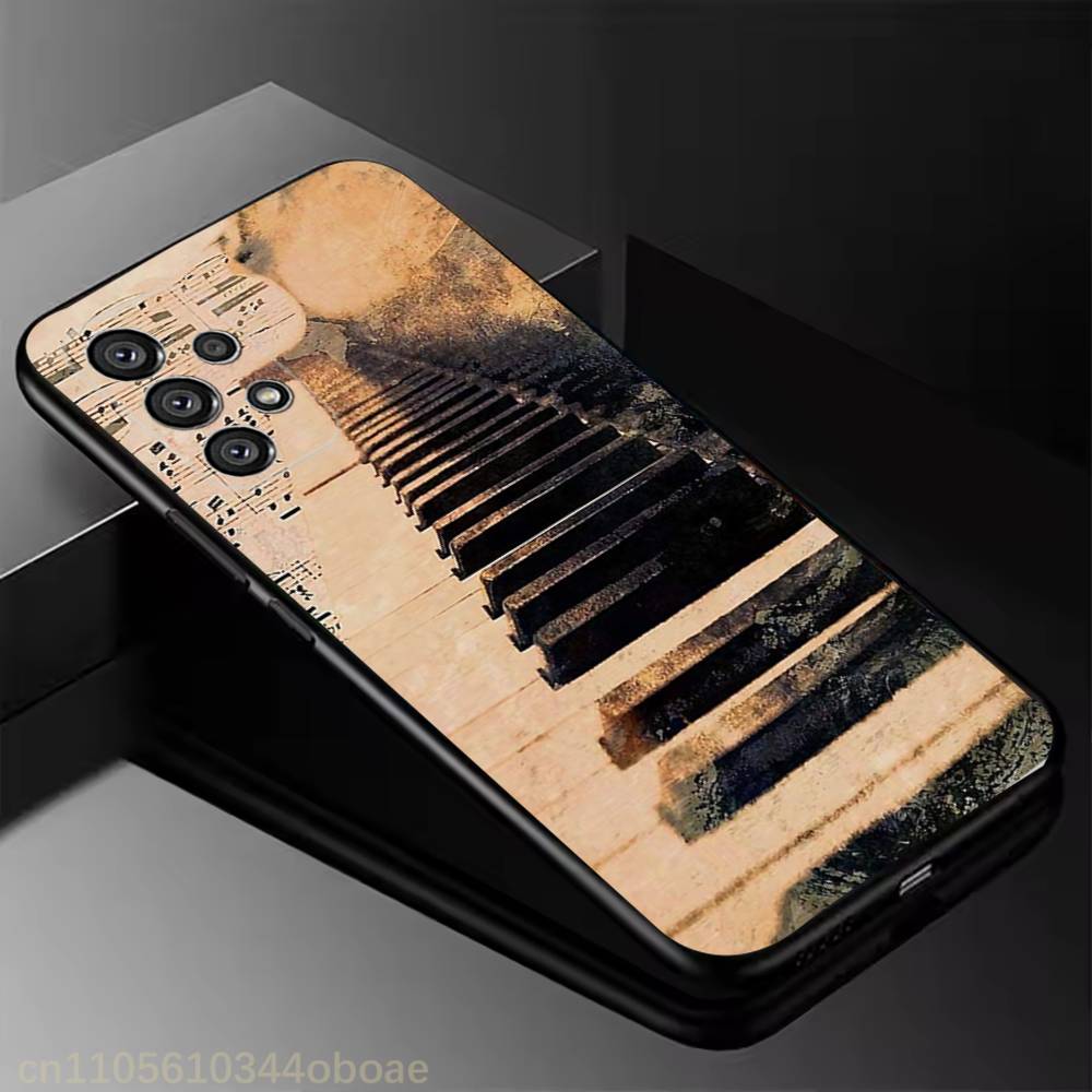Piano Classical Music Phone Case For Samsung Galaxy A13,21s,22,31,32,52,53,71,80,A91 Soft Black Shell