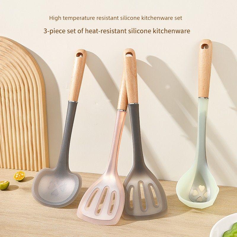 Steel Core Silicone Cooking Spatula, Food-Grade High-Temperature Resistant Stainless Steel Spoon and Spatula Set, Complete Set