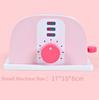 BABIBO Children's Wooden Simulation Toaster Kitchen Set/Girls Pink Bread Machine Kitchen Play House Toys