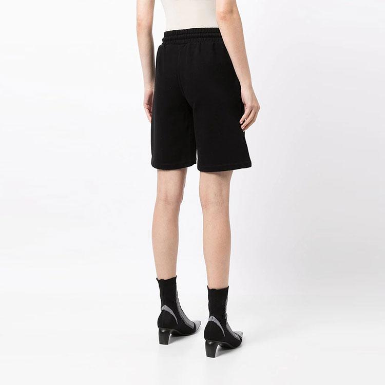 Off-White Logo Print Sports Shorts Loose Fit Women shorts Black OWCI001F21JER00110011001