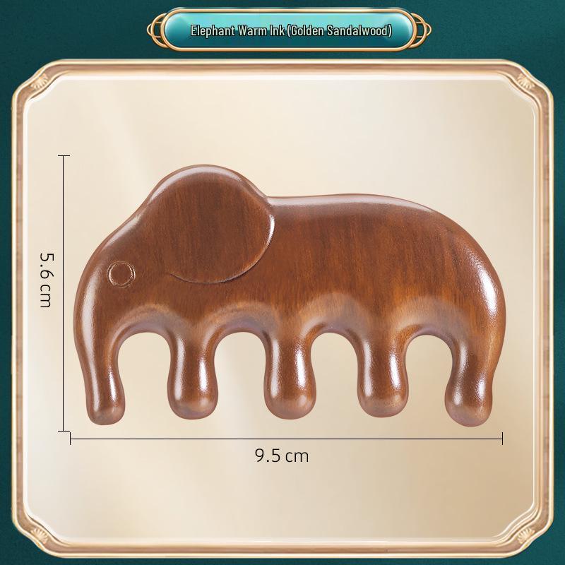 Sandalwood Antler Massager: Five-Claw Scalp Therapy Comb