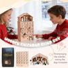 Adventsjulset, Adventskalender i trä med 25 lådor, En traditionell julklapp för vuxna och barn.