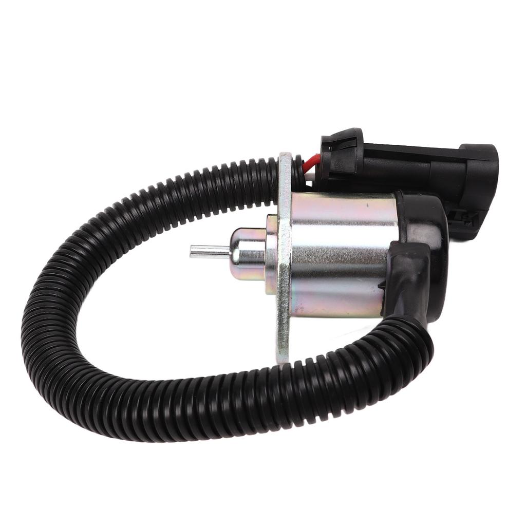 Fuel Shut Off Solenoid 1G577 60011 12V 3 Pin Shut Down Stop Device Replacement for Bobcat S220 S250 S300 S330 Skid Steer