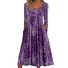 Frühlings-/Sommerkleid Lässig Locker Übergröße Druckkleid für Damen