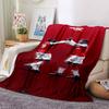 Coperte con stemma dell'Arsenal Football Club in flanella stampata, traspiranti, calde, da divano per casa, ufficio, copriletti 0708a25