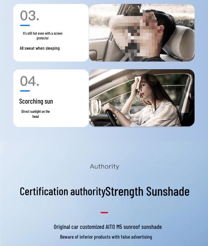 Electrostatic Sunshade Curtain for BYD Song, Seal, Qin, Han, Yuan, Tang, EVDM with Sunroof