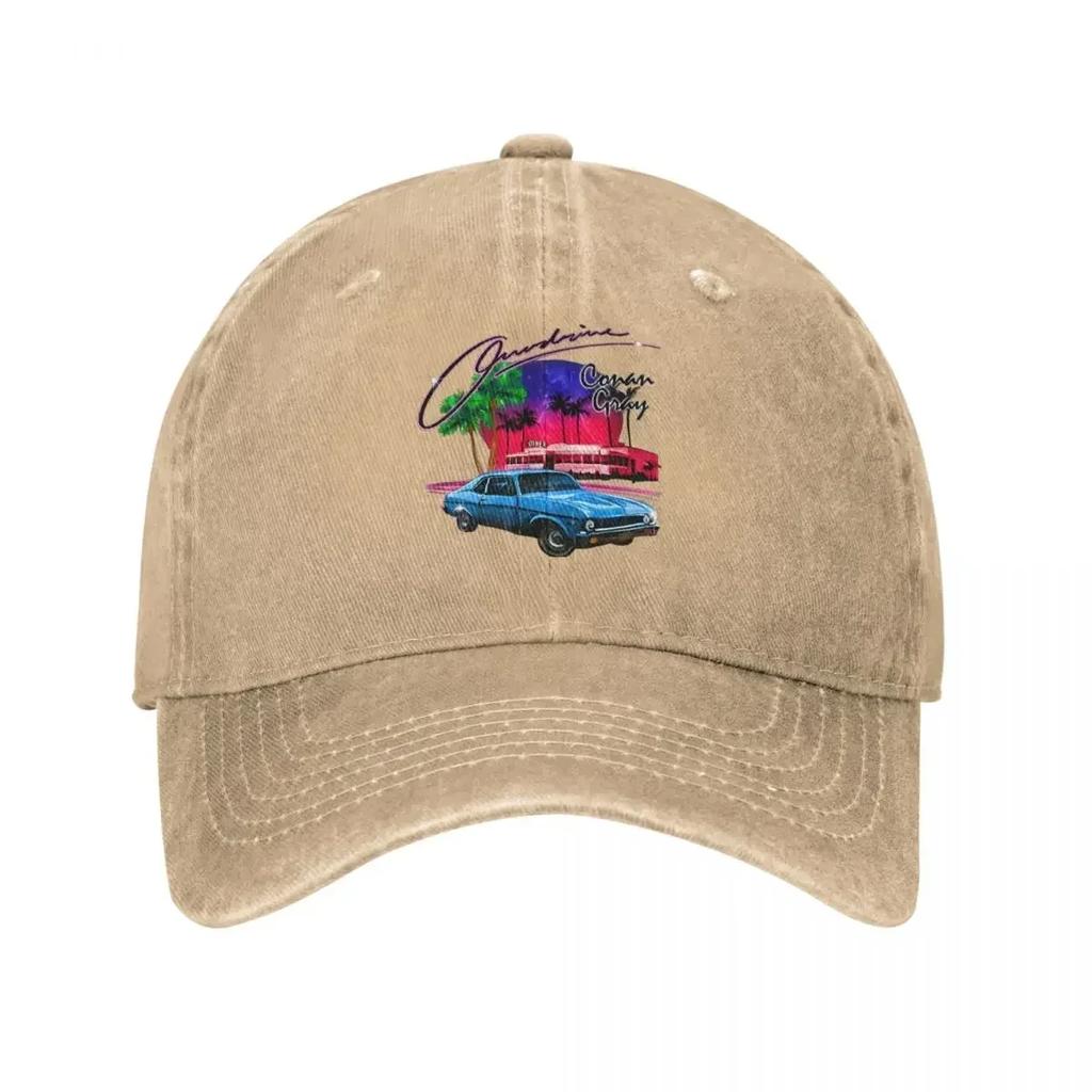 Retro Conan Gray Unisex Basebollkeps Sliten Tvättad Kepsar Hatt Vintage Utomhus Löpning Golf Solkeps