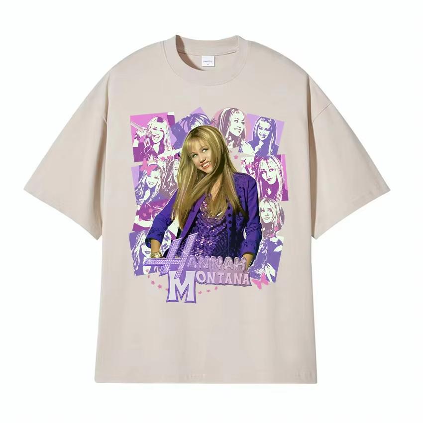 Hannah Montana Epic Iconic Graphic T Shirt Men Women Retro Fashion Aesthetic T-shirts Casual O-Neck Cotton Short Sleeve T-shirt