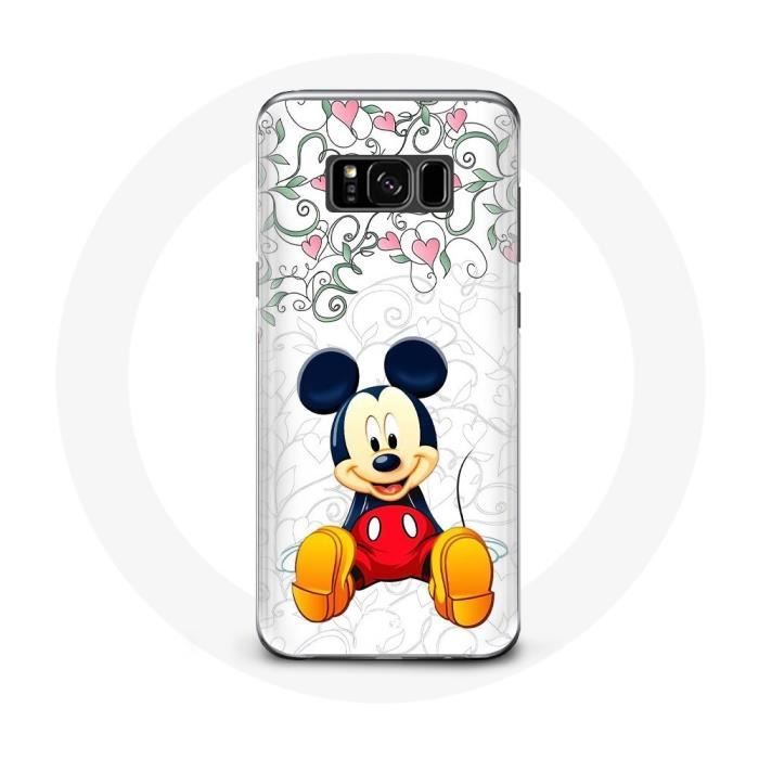 Case for Samsung Galaxy S8 Mickey Mouse Flowers Hearts