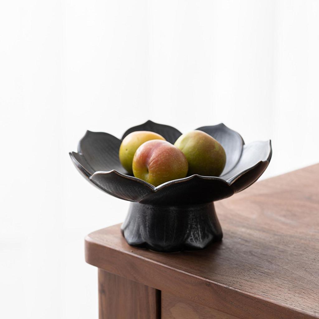 Keramik Obstschale Dessert Süßigkeiten Präsentationsschale Buffet Abtropfen Lotus Snack mit Ablauf für