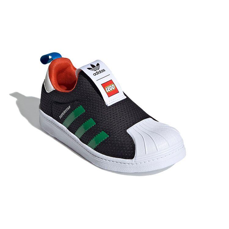 LEGO X Adidas Superstar 360 J Black Green Kids Sneakers Core-Black Cloud-White FX4922