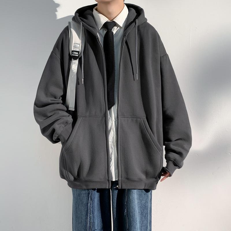 Kapüşonlu Hırka Rahat Sweatshirt Erkek Sonbahar ve Kış Erkek Çift Ceket Genç Giyim