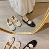 2026 Frühling Spitze Blume Damen Mary Jane Schuhe Mode Slip-On Komfort Straßenstil Weiche Sohle Damen Kleider flache Schuhe