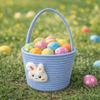 Hand-Woven Easter Gift Basket Cotton Thread Gift Storage Basket Handheld Woven Basket  Gift Giving