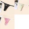 CINOON 3Pcs/Lot Women's Sexy Thin Thong Printed Thin Strap Mesh T-back Seamless Breathable Snug Fit Underwear