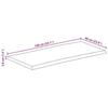 VidaXL Table Top 140x60x3.8 Cm Live Edge Solid Mango Wood, Wooden Table Top, Side Table Top, 370745