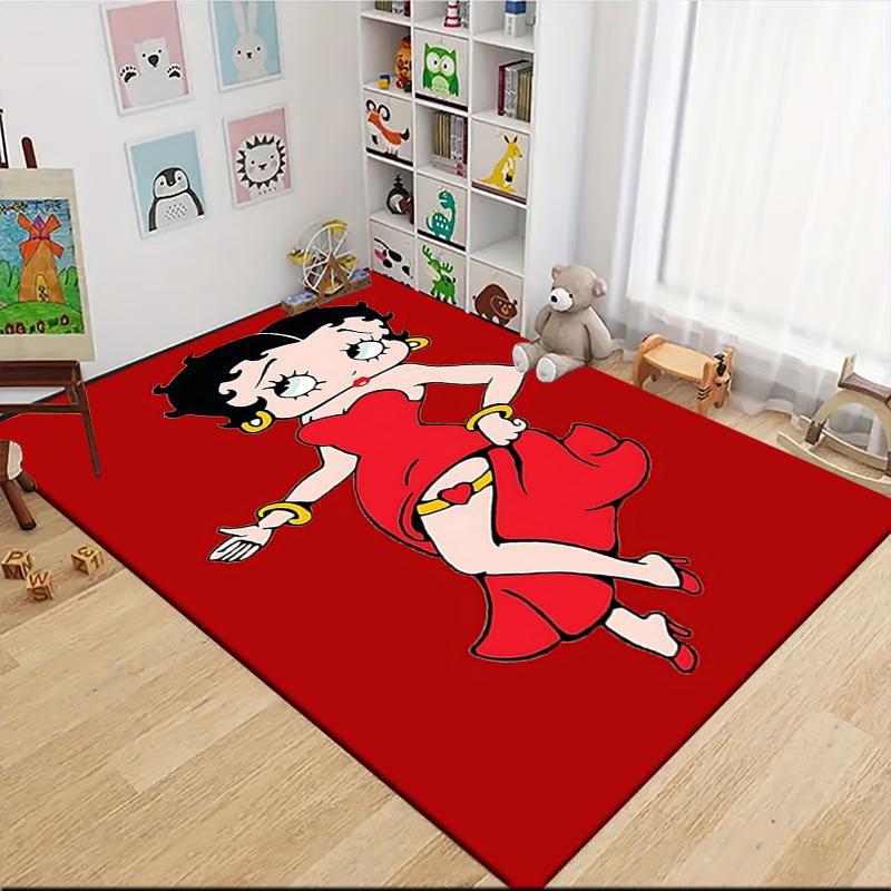 1Pc Betty Boop Dress Carpet Rug Customizable Soft Washable Antislip Home Living Room Sofa Mats Personalized Rug 09176