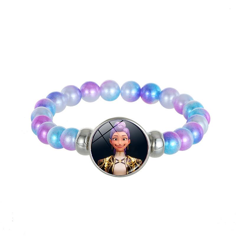 1Pc Demon Hunters K-Pop Lumi Zoe Mira Saja Boy Color Bead Bracelet