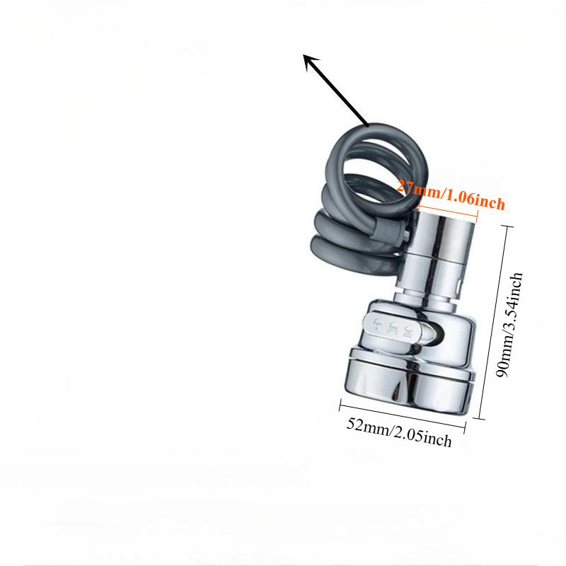 2Pcs 45cm Universal Sink Faucet 360 Degree Rotation Filter Extension Tube Shower Water Saving Tap Universal Kitchen Bathroom Acc