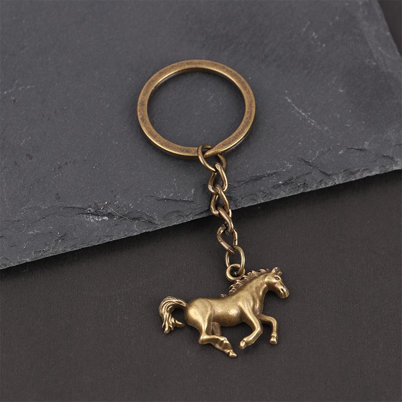 Animal Keychain Vintage Horse Pendant Keyring Bag Accessories Keychain Pendant