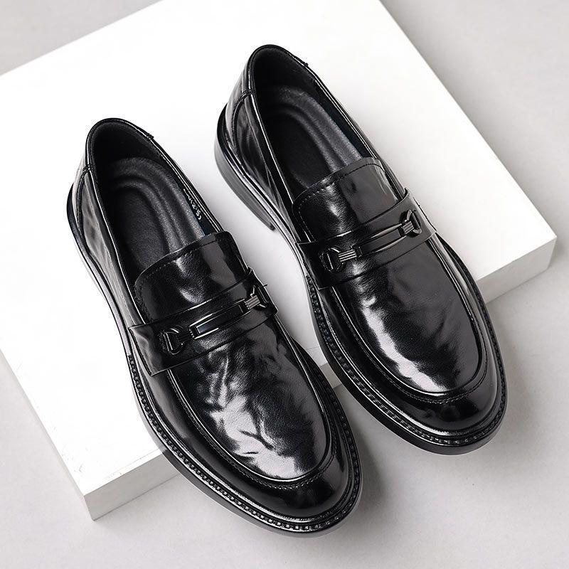 Men's Genuine Leather Cowhide Loafers - Formal Slip-on Shoes