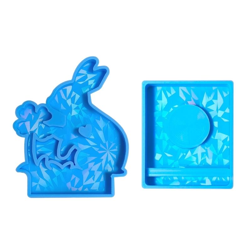 

Flexible Silicone Mold for Handmade Crafts Unique Rabbit Candle Stand Silicone Mould Perfect for DIY Projects and Decors