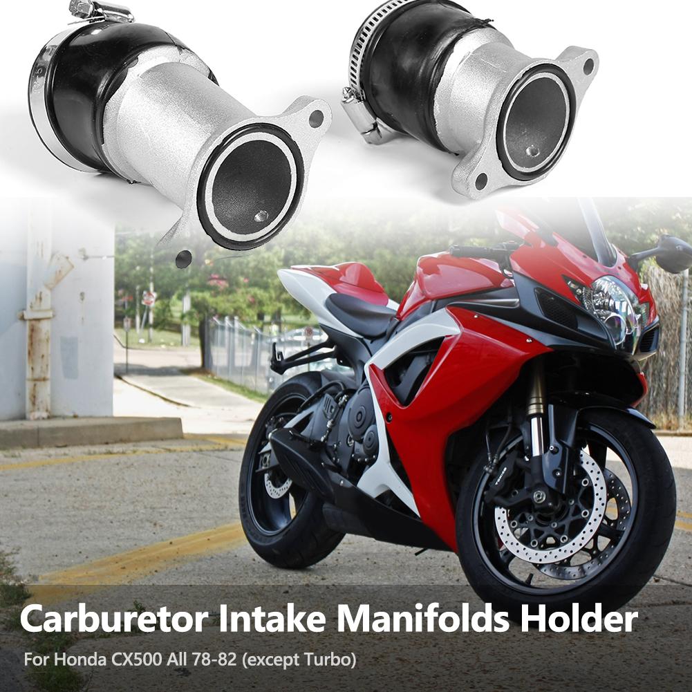 2pcs Motorbike Carburetor Intake Rubber Aluminum Manufacturing Technology Manifolds Boot Holder for Honda CX500 All 78-82