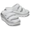 Crocs Mega Crush Metallic Triple Strap Comfortable and versatile slippers women's silver