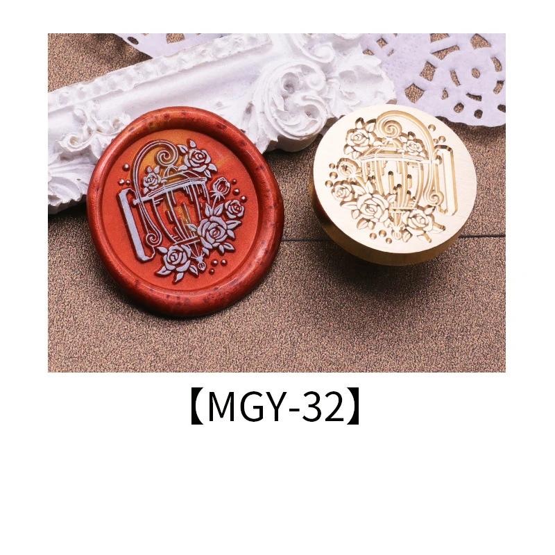 Wax Seal Stamp Heads Rose Pattern for Wedding Invitation Envelope Scrapbooking Flower Stamp for Card Making Craft Decoration