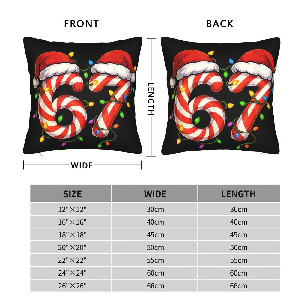 6 7 Christmas 67 Santa  Pillow Cover  Soft Cushion Cover Kawaii Pillow Case For Chair Sofa Home Decor