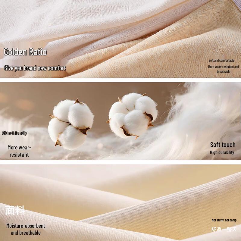 FitonTon Men's Pure Cotton Antibacterial Boxer Briefs