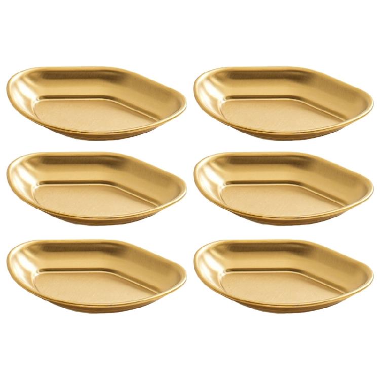 Set Of 6 Unique Stainless Steel Miniature Bowls Appetizer Plates Suitable for Sauces and Seasoning with Easy Cleaning