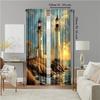 Set Of 2 Versatile Polyester Transparent Curtains Home Decoration Lighthouse Use Bedrooms Living Rooms Curtain Ideal For Sitting Room