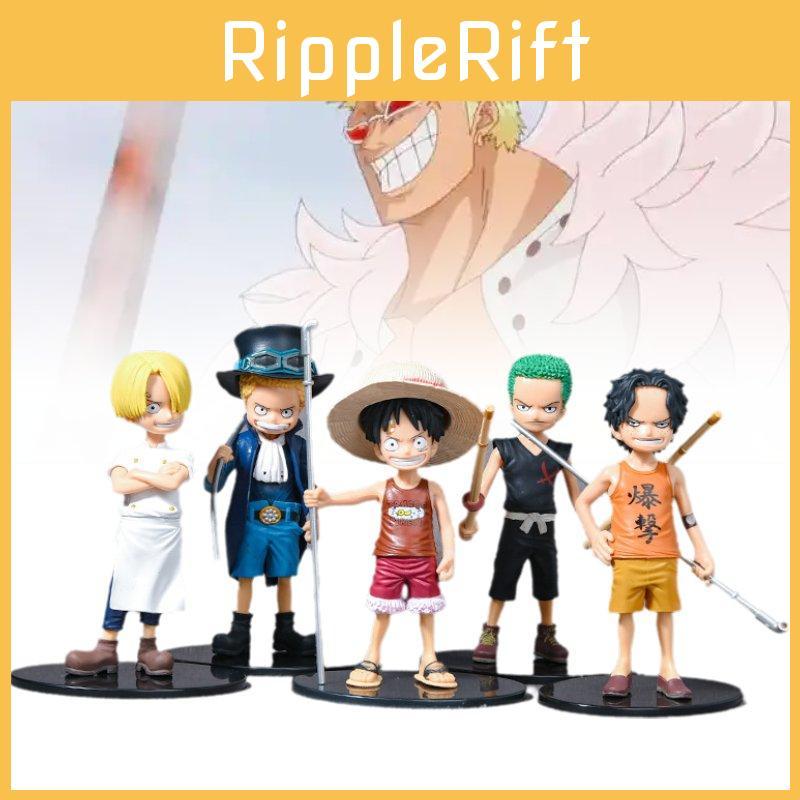 Stylish Anime Figures Set Including Luffy Sabo Ace Sanji Zoro For Display