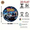 Back to Future Metal Sign Retro 2D Round Wall Art Movie Poster Decor for Home Garage Man Cave