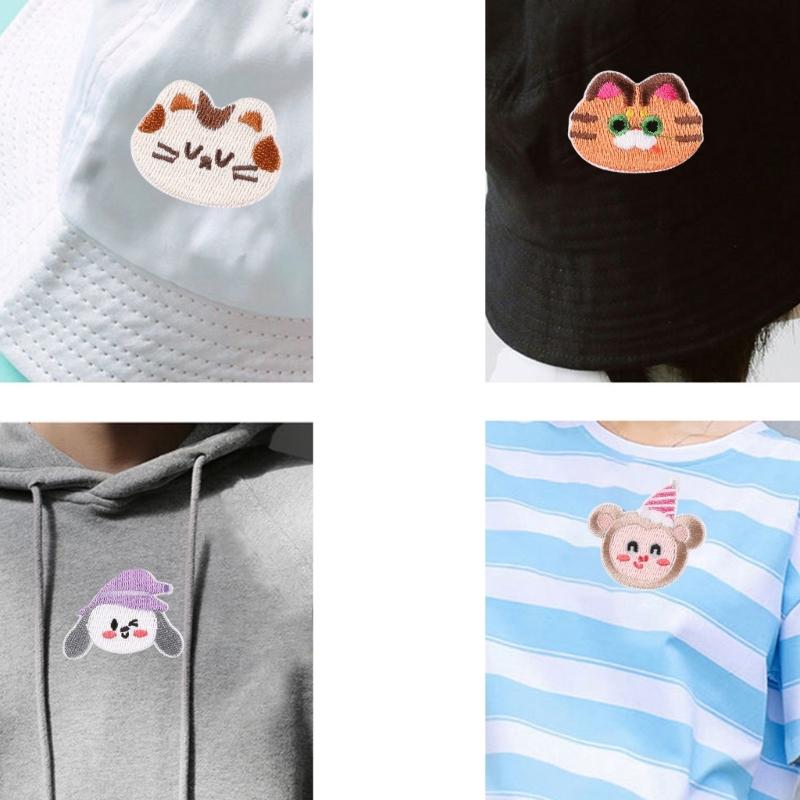 11 Pcs Sew On/Iron On Patches Cartoon Animal Embroidered Patches Sewing Patches Applique Patches for Bag Decorations